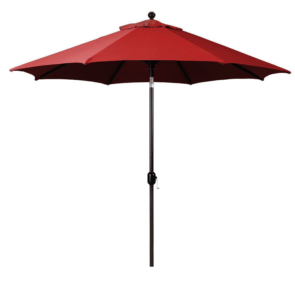 Galtech 9-Foot (Model 737) Deluxe Auto-Tilt Umbrella With Black Frame And Sunbrella Fabric Jockey Red (Includes Extended Frame W