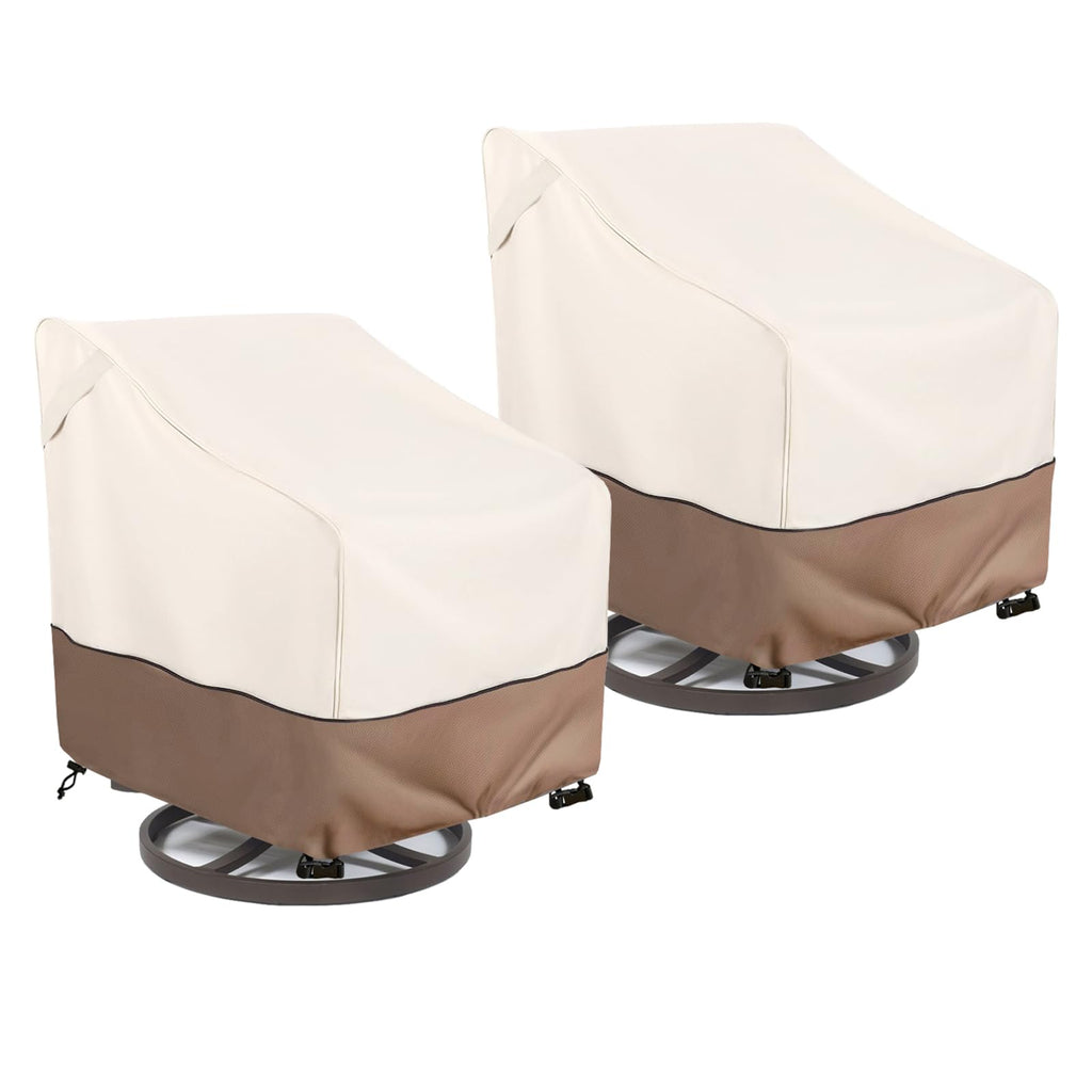 Okcool Outdoor Swivel Chair Cover 2 Pack,Outdoor Furniture Patio Chair Covers Waterproof Clearance,(33'' W X 35'' D X 38.5'' H)