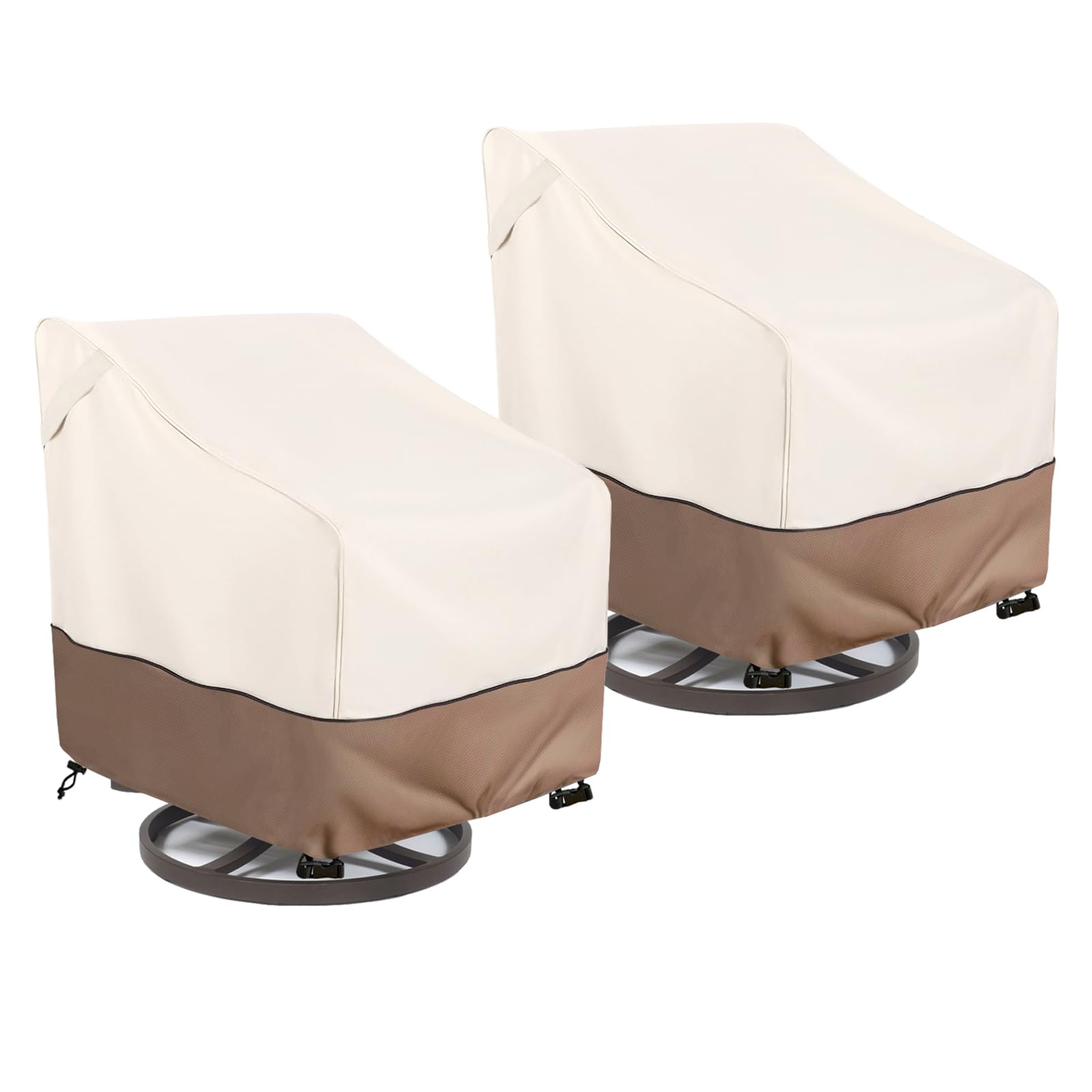 Okcool Outdoor Swivel Chair Cover 2 Pack,Outdoor Furniture Patio Chair Covers Waterproof Clearance,(33'' W X 35'' D X 38.5'' H)