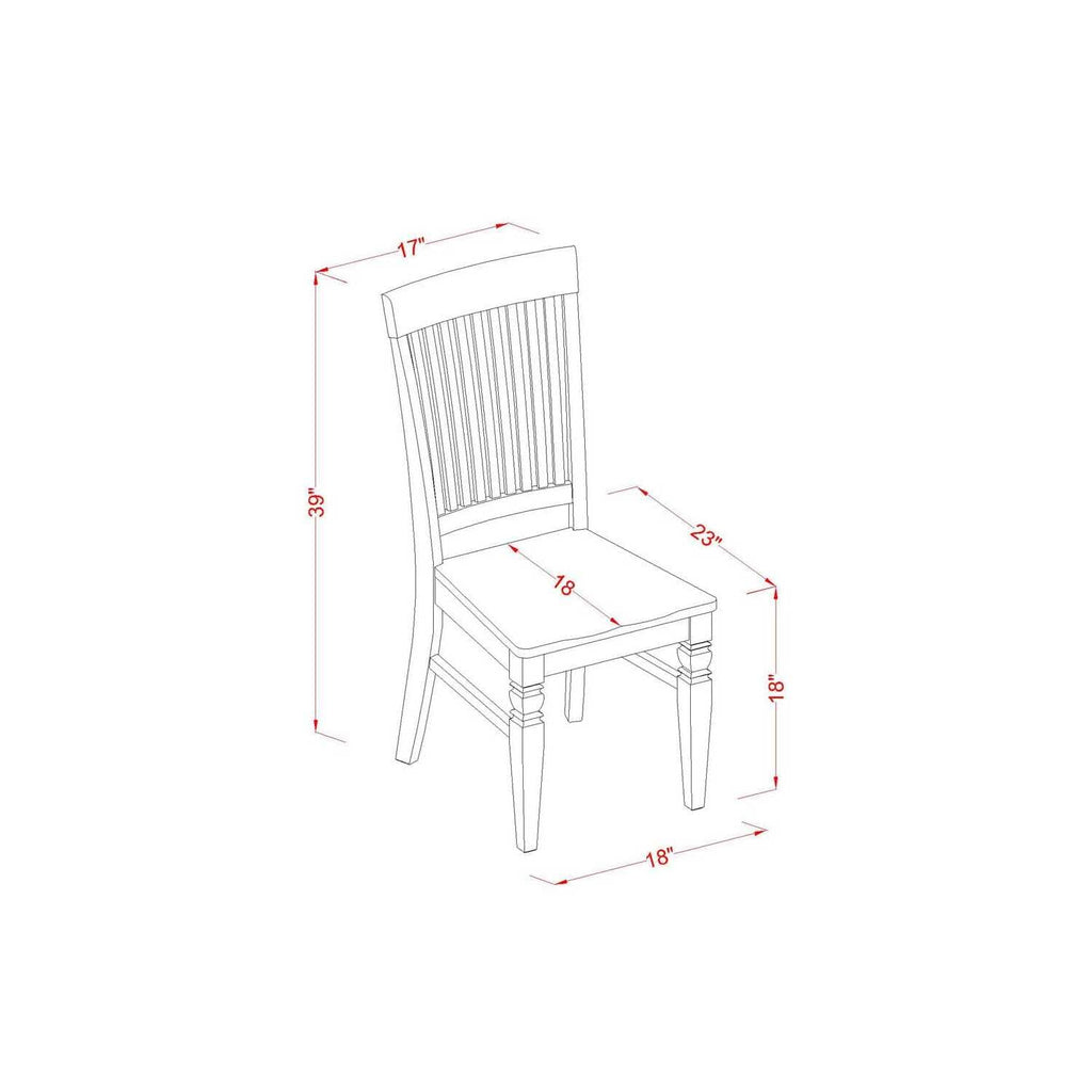 East West Furniture Eswe3-Bch-W 3 Piece Kitchen Table Set For Small Spaces Contains A Round Dining Room Table And 2 Dining Chairs, 30X30 Inch, Black & Cherry