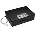 Sentrysafe Black Electronic Security Lock Box With Steel Tether Cable, Safes For Home Or Office Can Secure Phones, Laptops, Or O