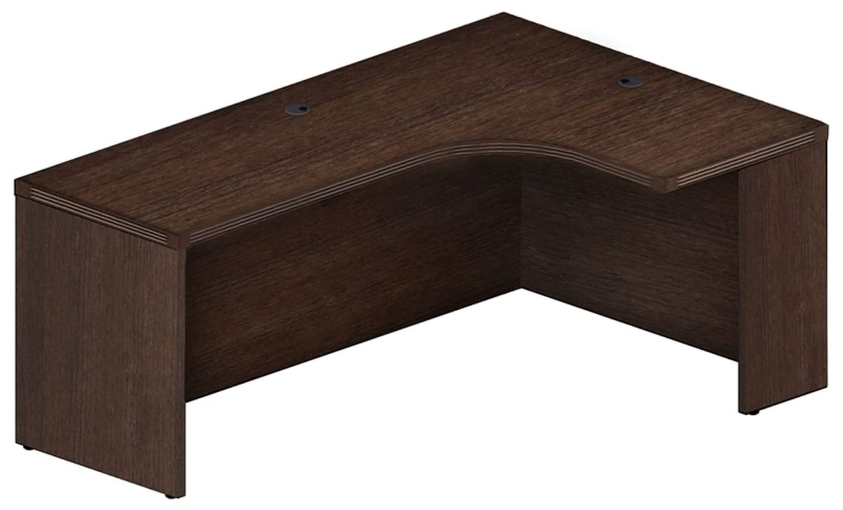 Safco Mayline AEC72RLDC Aberdeen 72"W Right Extended Corner Table, Mocha Tf