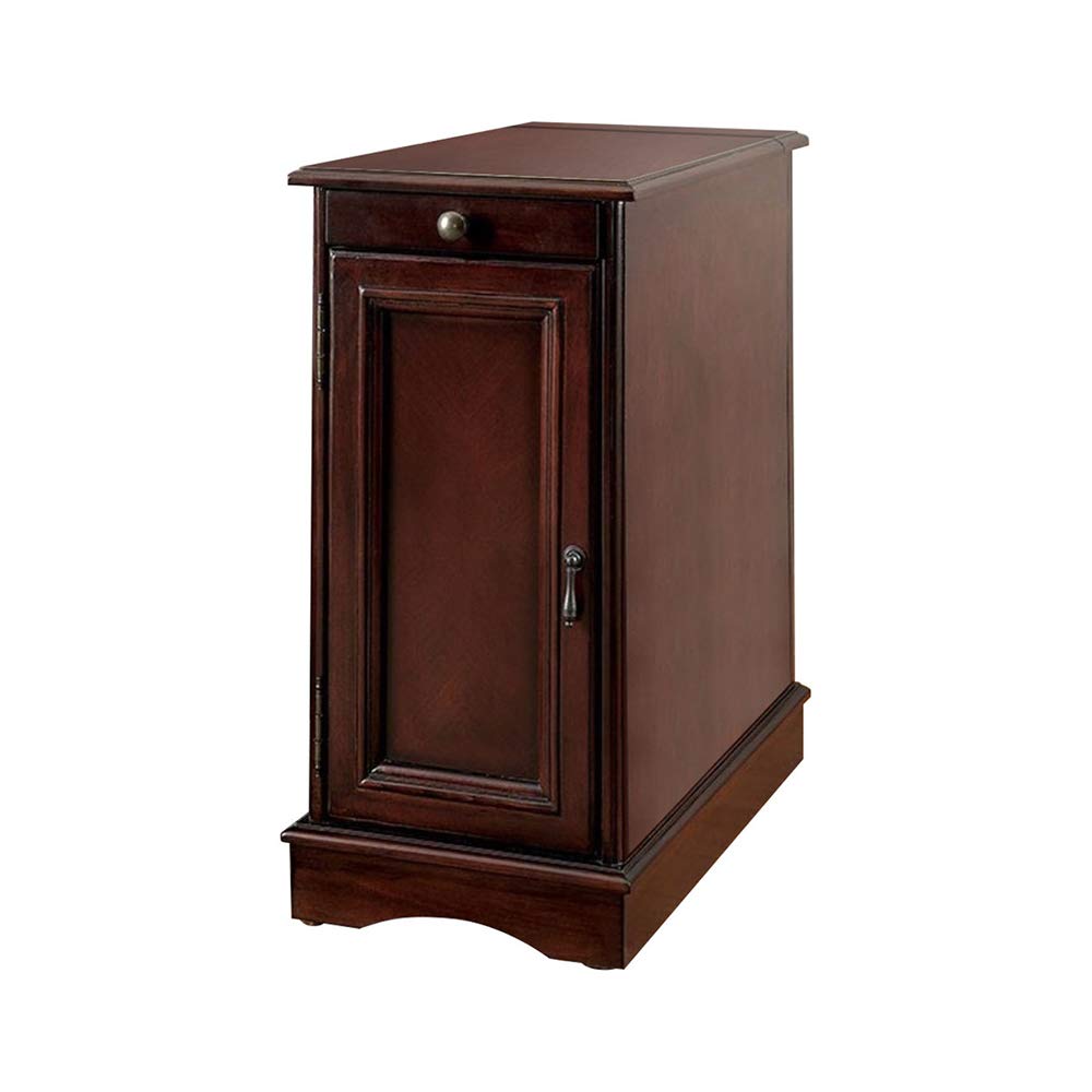 Benjara Benzara Highly Functional Sleek Transitional Usb, Brown Side Tables, One Size