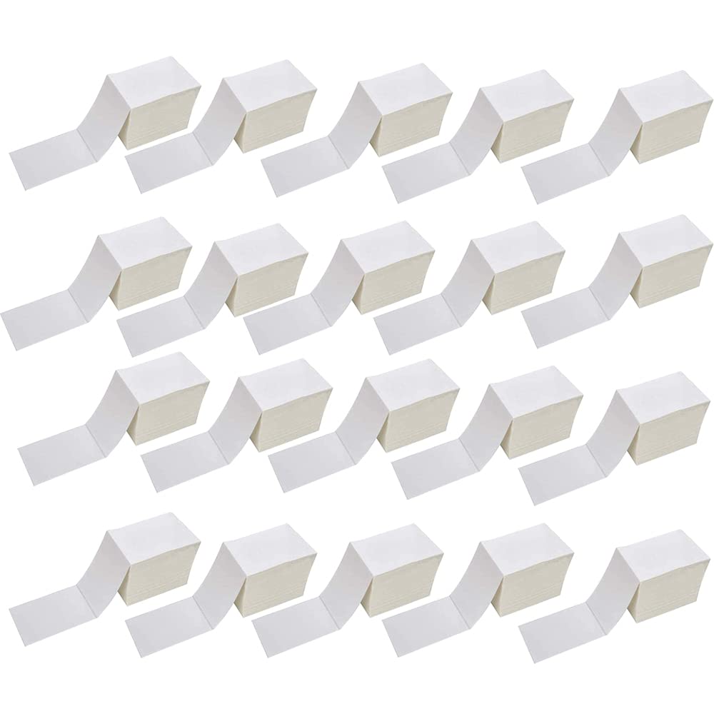Fanfold 4 X 6 Direct Thermal Shipping Labels With Perforations, 20000 Labels, Permanent Adhesive, White Mailing Labels For Zebra