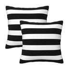Stripe Black and White Farmhouse Throw Pillow Covers 18x18 in Pillow Case Soft Outdoor Pillow case Cushion Covers Set of 2 for S