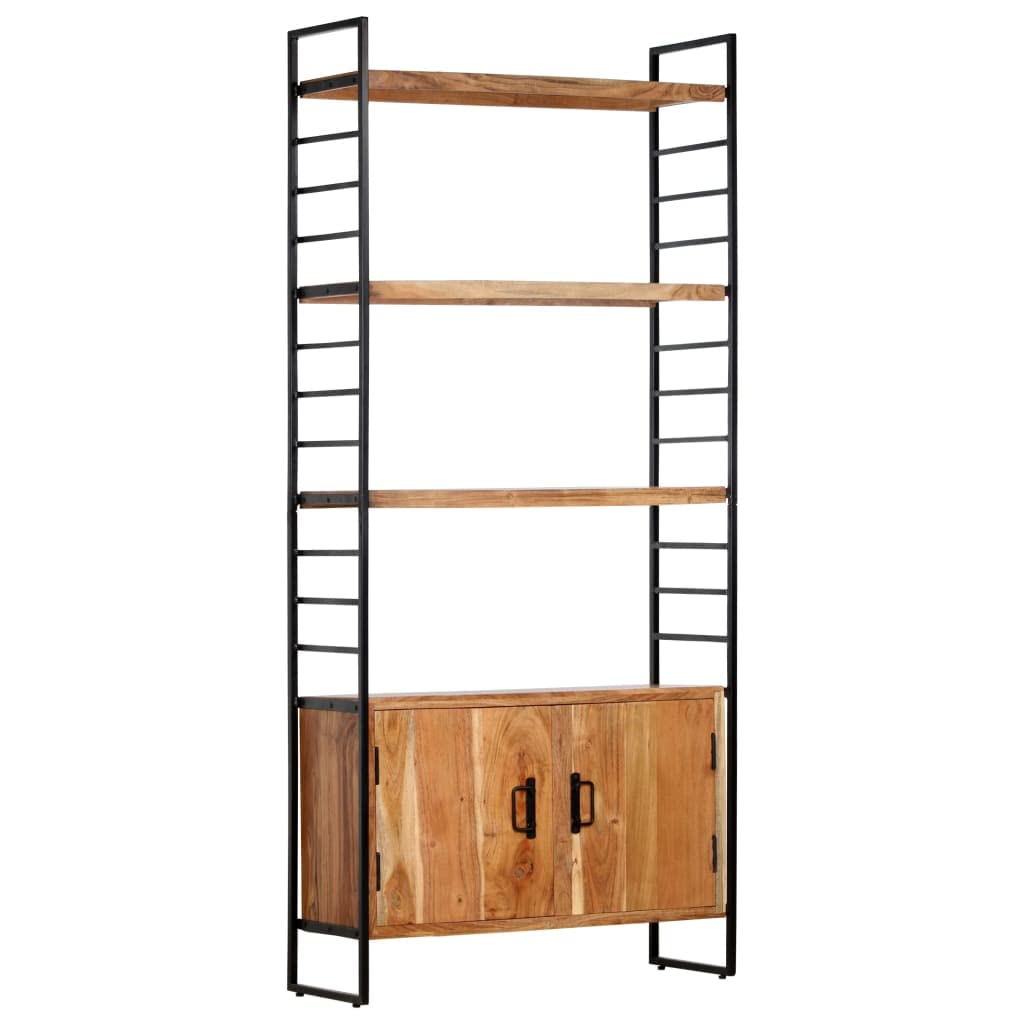 vidaXL 4-Tier Bookcase 31.5"x11.8"x70.9" Solid Acacia Wood