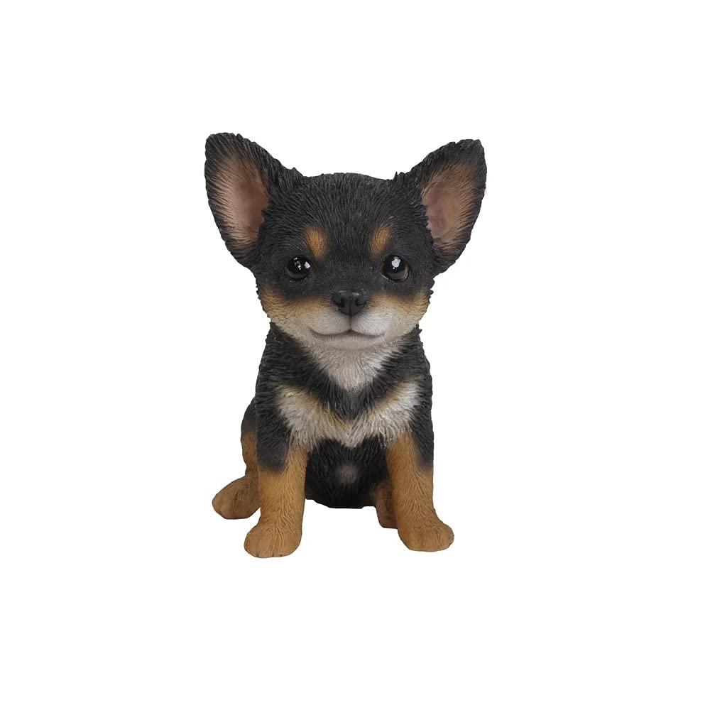 Hi-Line Gift Ltd Chihuahua Puppy Statue, Black/Brown