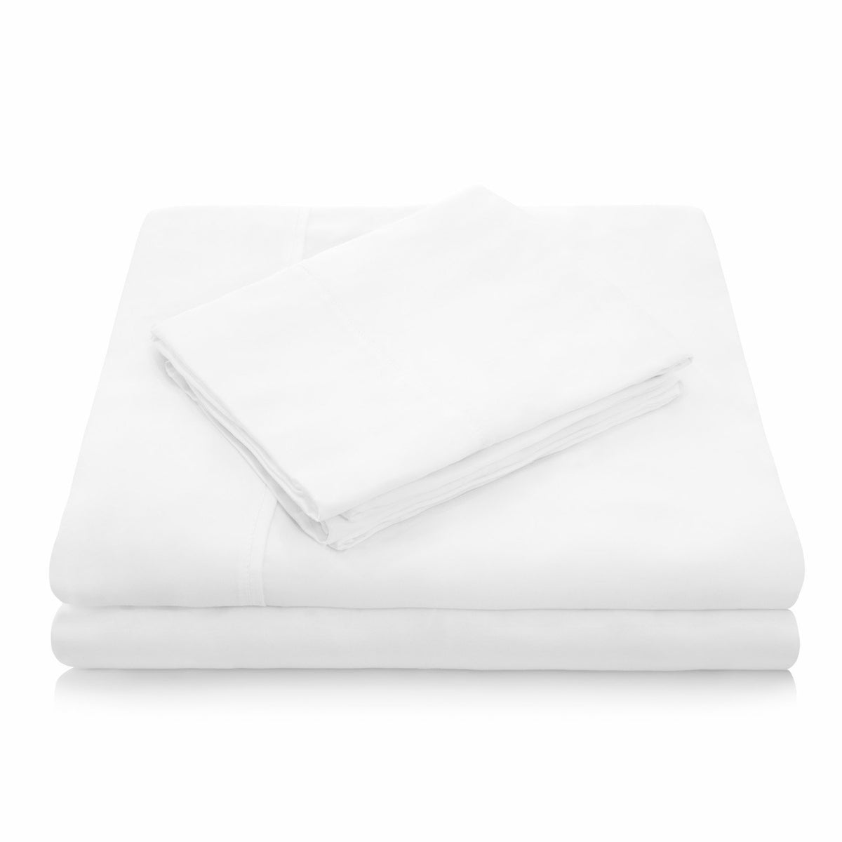 Malouf Soft And Eco Friendly Tencel Pillowcase-And-Sheet-Sets, Queen, White
