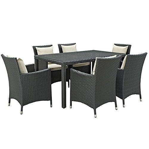 Modway Zephyr 7 Piece Outdoor Patio Sunbrella Dining Set Wl-02473-Mw