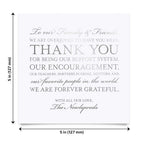 Bliss Collections Wedding Reception Thank You Cards - Pack Of 50 Real Silver Foil Cards Are A Great Addition To Your Table Cente