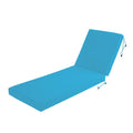 Codi Lounge Chair Cushion, Outdoor Chaise Cushions For Pool, Double Waterproof Fabric, 70 X 22.5 X 3.5 Inch Teal Blue