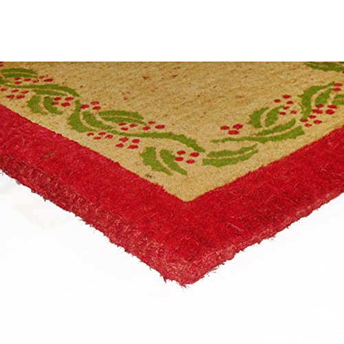 Nedia Home O2252H Heavy Duty Coco Mat Holly Ivy, Monogram H - 22' X 36'