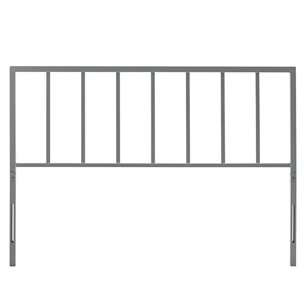 Modway Tatum Modern Farmhouse Metal Queen Headboard In Black