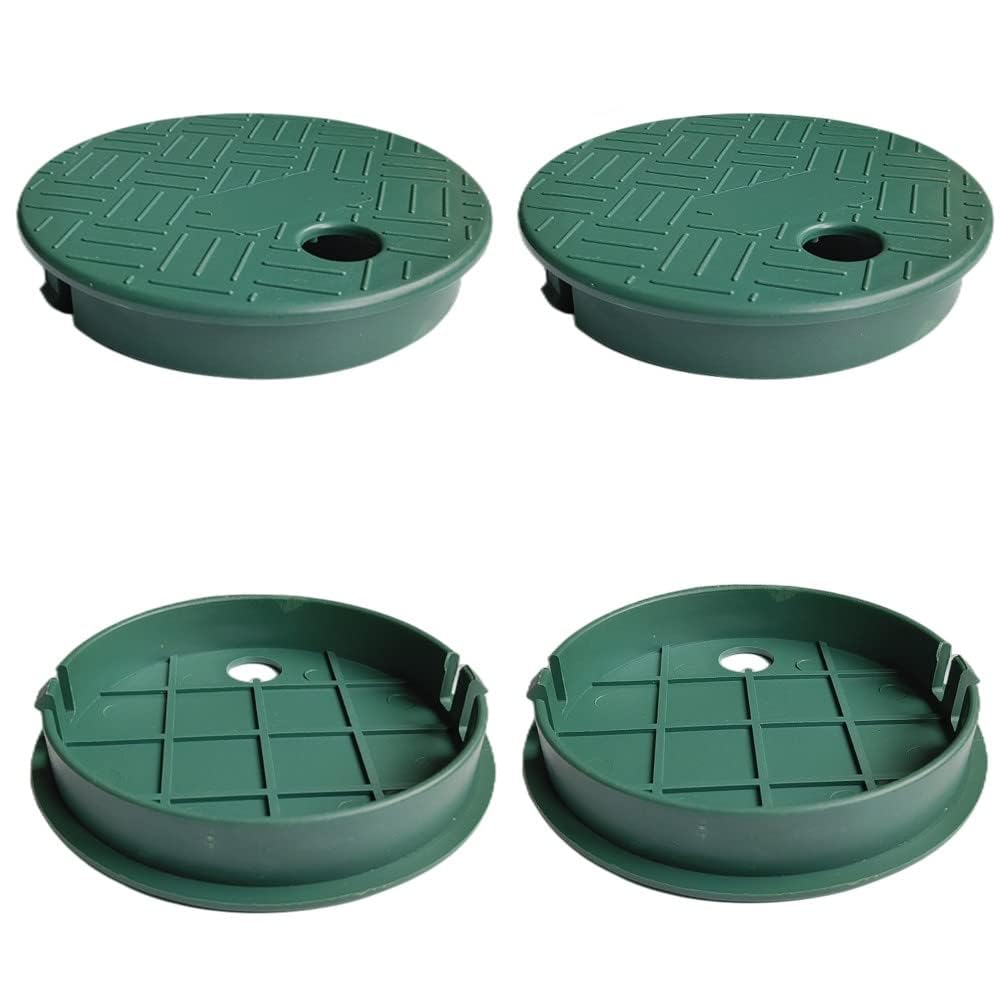 4 Pcs Valve Box Cover Lid Id 5.5' Od 6' Round Sprinkler System Irrigation Sprinkler Valve Box Cover