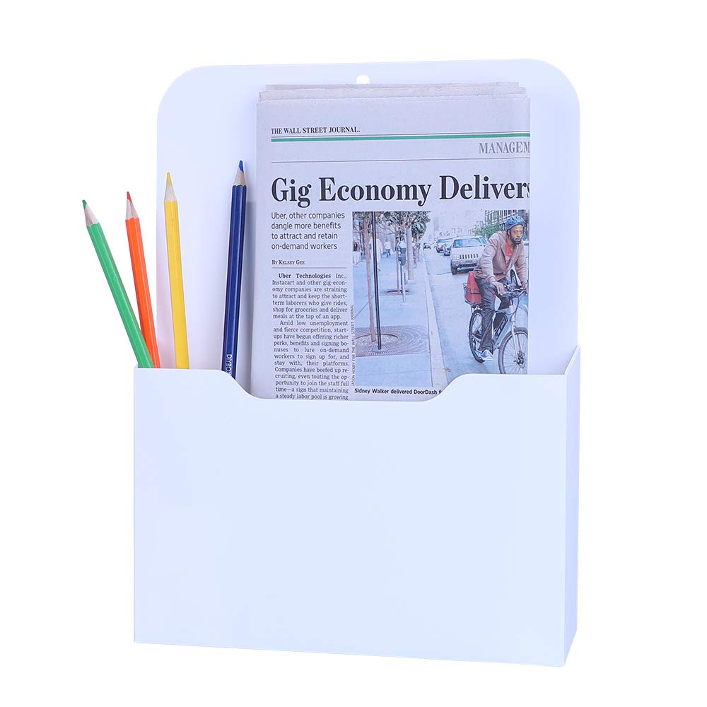 Antner Magnetic File Holder Letter Size Magnetic Paper Pencil Holder Office Supplies Mail Planner Storage Pocket For Whiteboard,