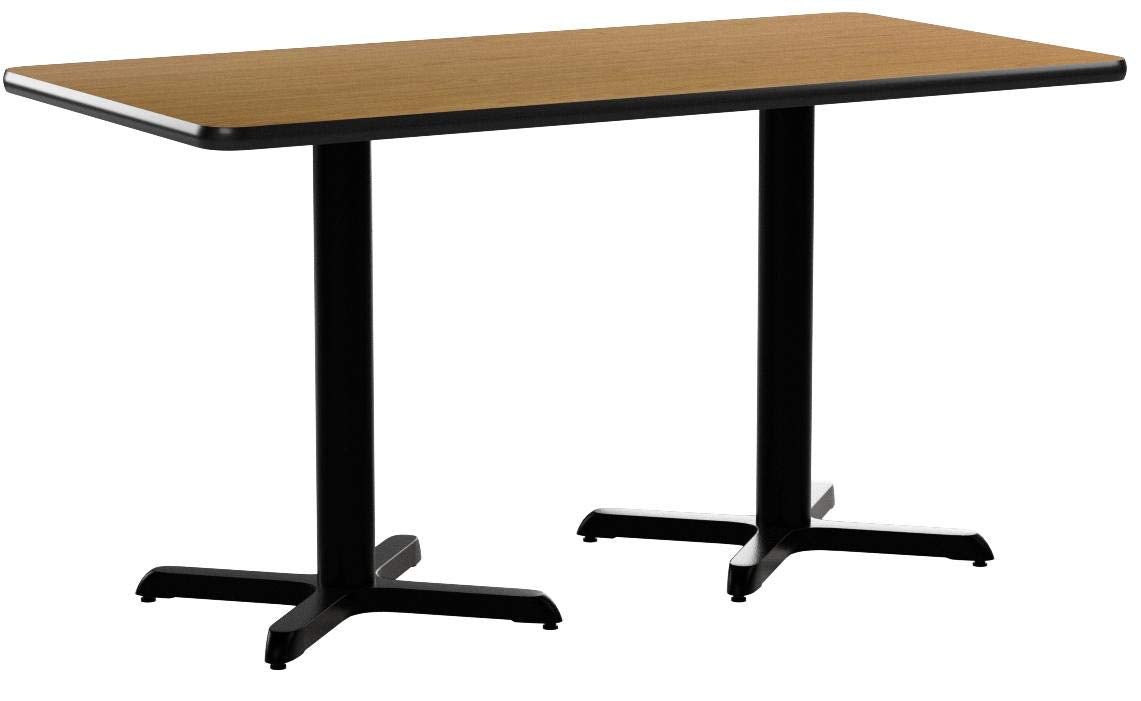 Flash Furniture Graniss 30'' x 60'' Rectangular Natural Laminate Table Top with 22'' x 22'' Table Height Bases