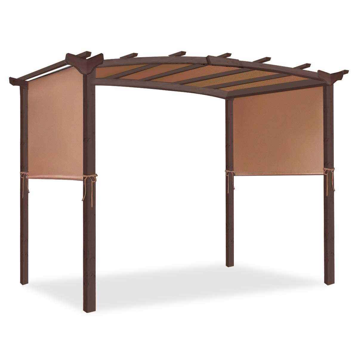 Tangkula 6.7'X17' Universal Replacement Canopy For Pergola Structures, With 6 Grommets & 4 Straps, Waterproof And Sun Protection