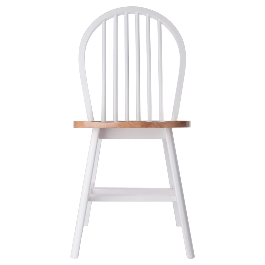 Winsome Windsor 2-Piece Chair Set, Solid Wood, Natural/White Finish