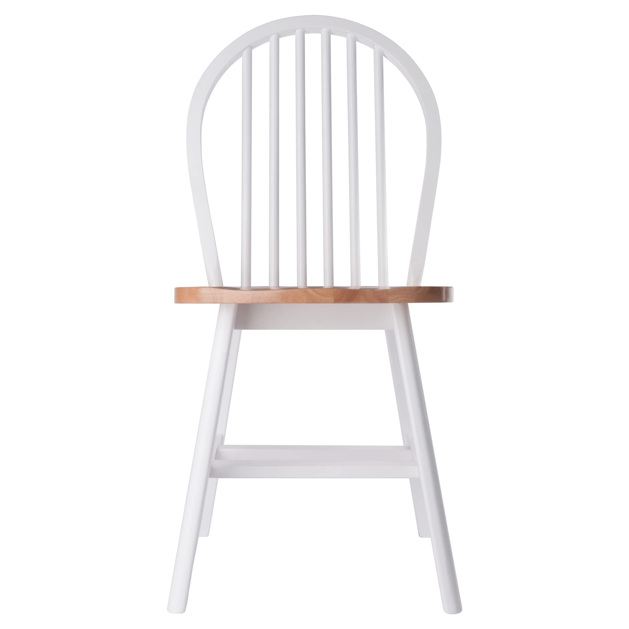 Winsome Windsor 2-Piece Chair Set, Solid Wood, Natural/White Finish