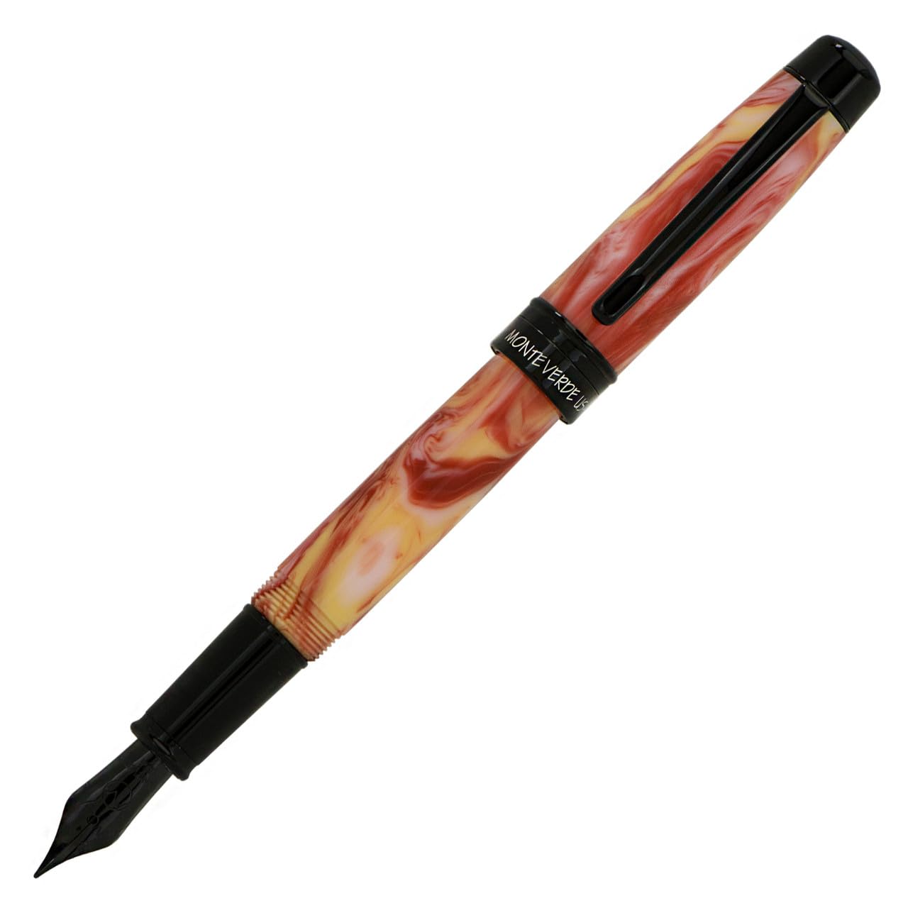 Monteverde Prima Fountain Pen Red Swirl - Omniflex