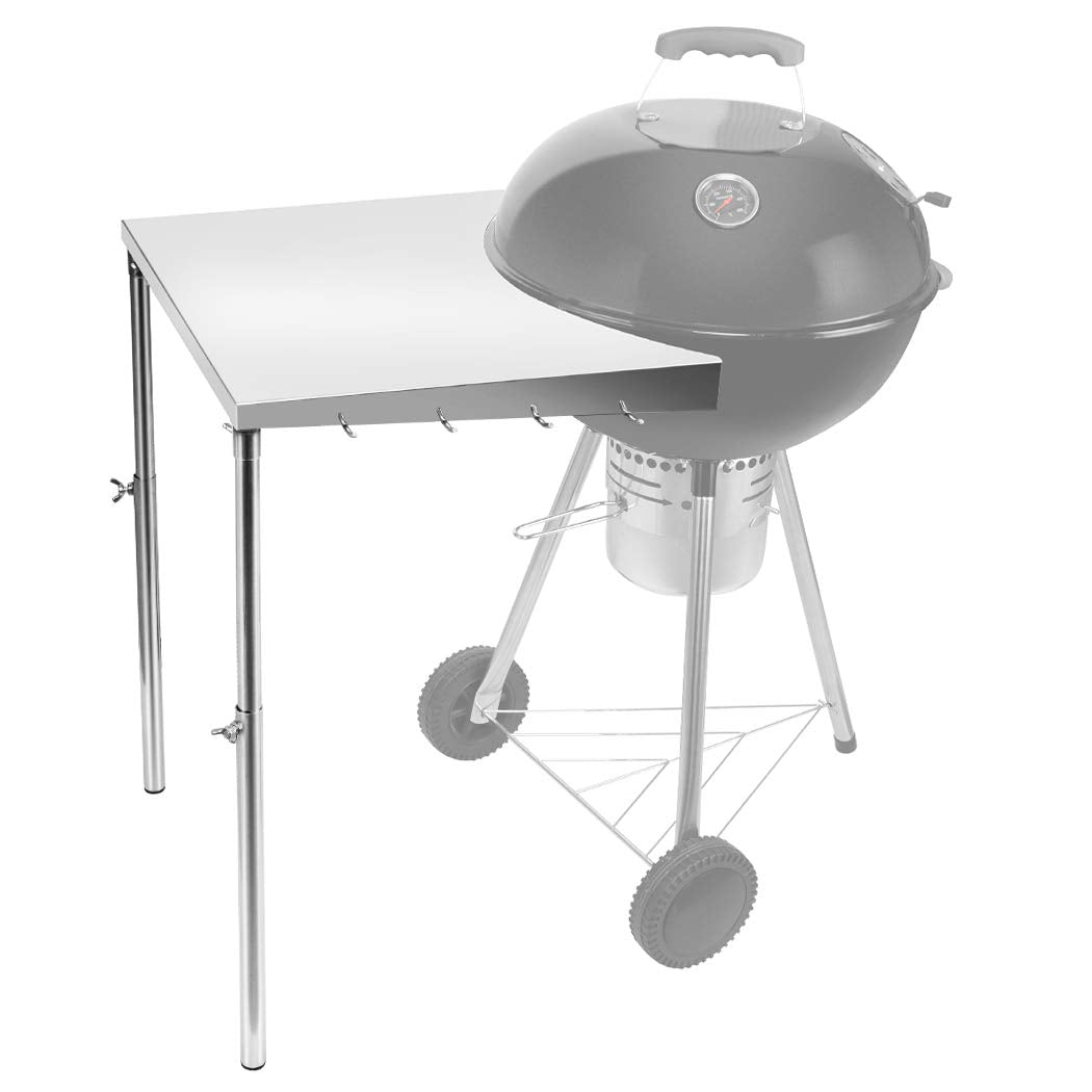 Stanbroil Stainless Steel Work Table Fits All Weber 18', 22', 26' Charcoal Kettle Grills And Other Similar Size Charcoal Kett