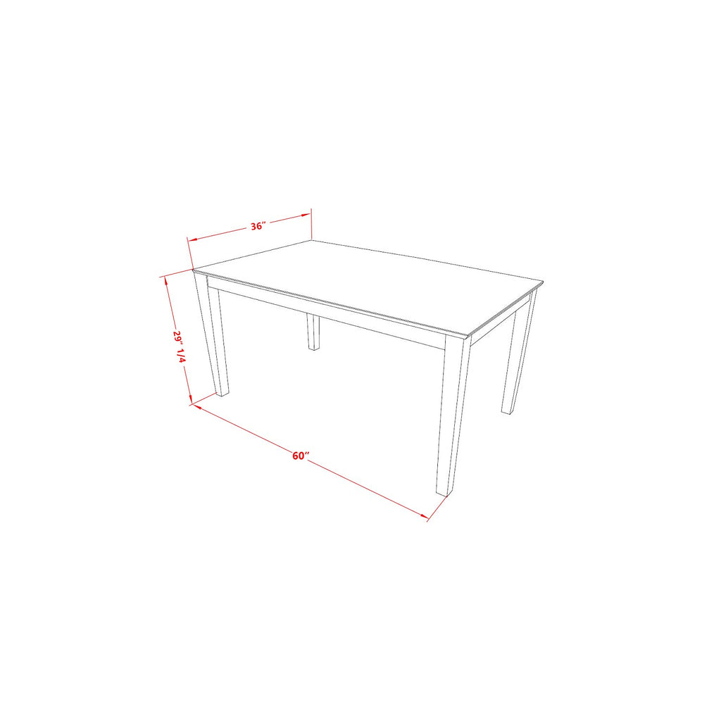 East West Furniture CANO7-MAH-C Small Kitchen Table Set 7 Pc - Microfiber Upholstery Wooden Chairs Seat - Mahogany Finish Dining Room Table and Frame