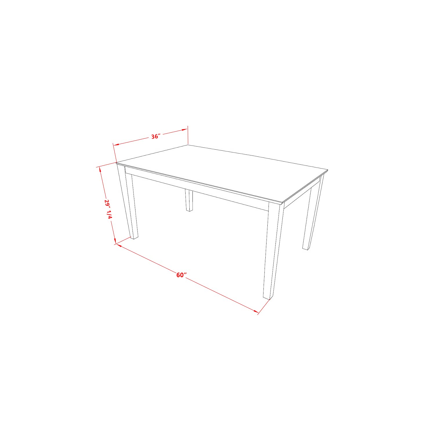 East West Furniture CANO5C-OAK-C 5 Piece Dining Set Includes a Rectangle Dining Room Table and 2 Linen Fabric Kitchen Chairs with 2 Benches, 36x60 Inch, Oak