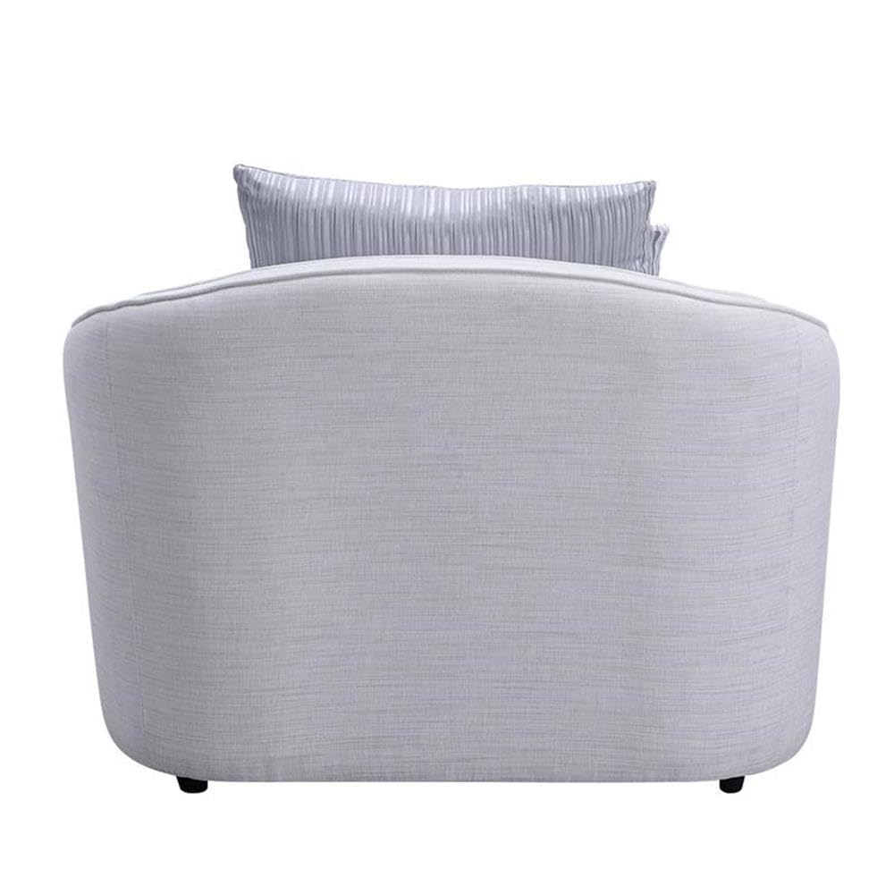Acme Mahler II Chair with 2 Pillows in Beige Linen Fabric