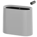 SUBEKYU 2.3 Gal Bathroom Trash Can,Small Garbage Can for Kitchen,Grey