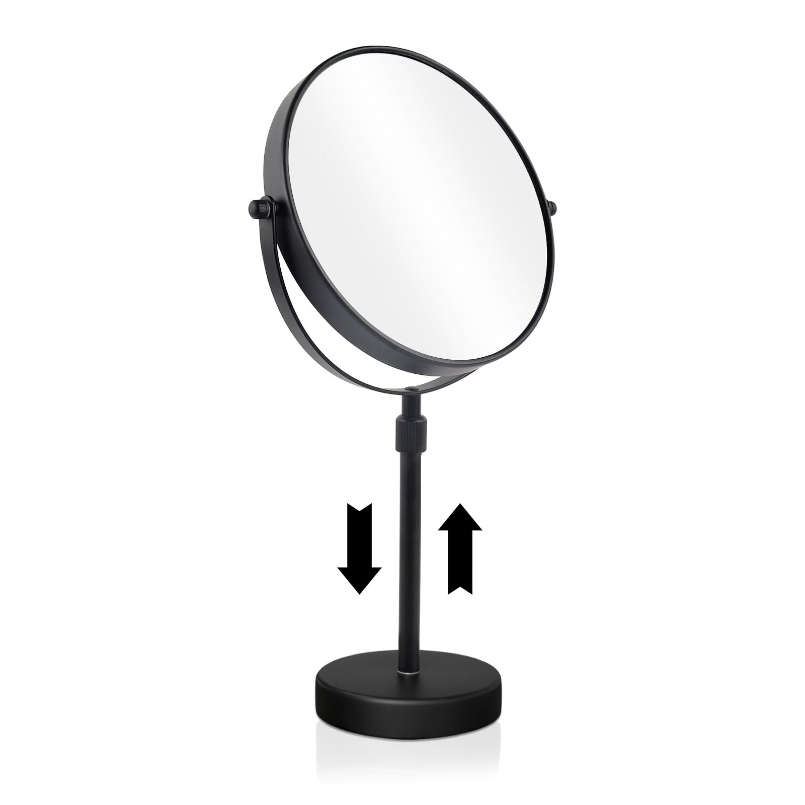 Nicesail 19 Inch Tall Makeup Mirror with 10X Magnification, 8 Inch Magnifying Mirror Tabletop with Pedestal, Height Adjustable B