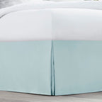 Nestl Light Baby Blue Bed Skirt Cal King Size - Cal King Bed Skirt 14 Inch Drop - Brushed Microfiber Bed Skirts - Hotel Quality Pleated Bed Skirt - Shrinkage & Fade Resistant