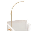 Baby Crib Mobile Arm - Wooden Baby Mobile Crib Holder for Hanging Baby Crib Attachment for Nursery Decor (Curved Structural Arm)