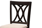 Baxton Studio Reneau Modern and Contemporary Sand Fabric Upholstered Espresso Brown Finished 5-Piece Wood Pub Set