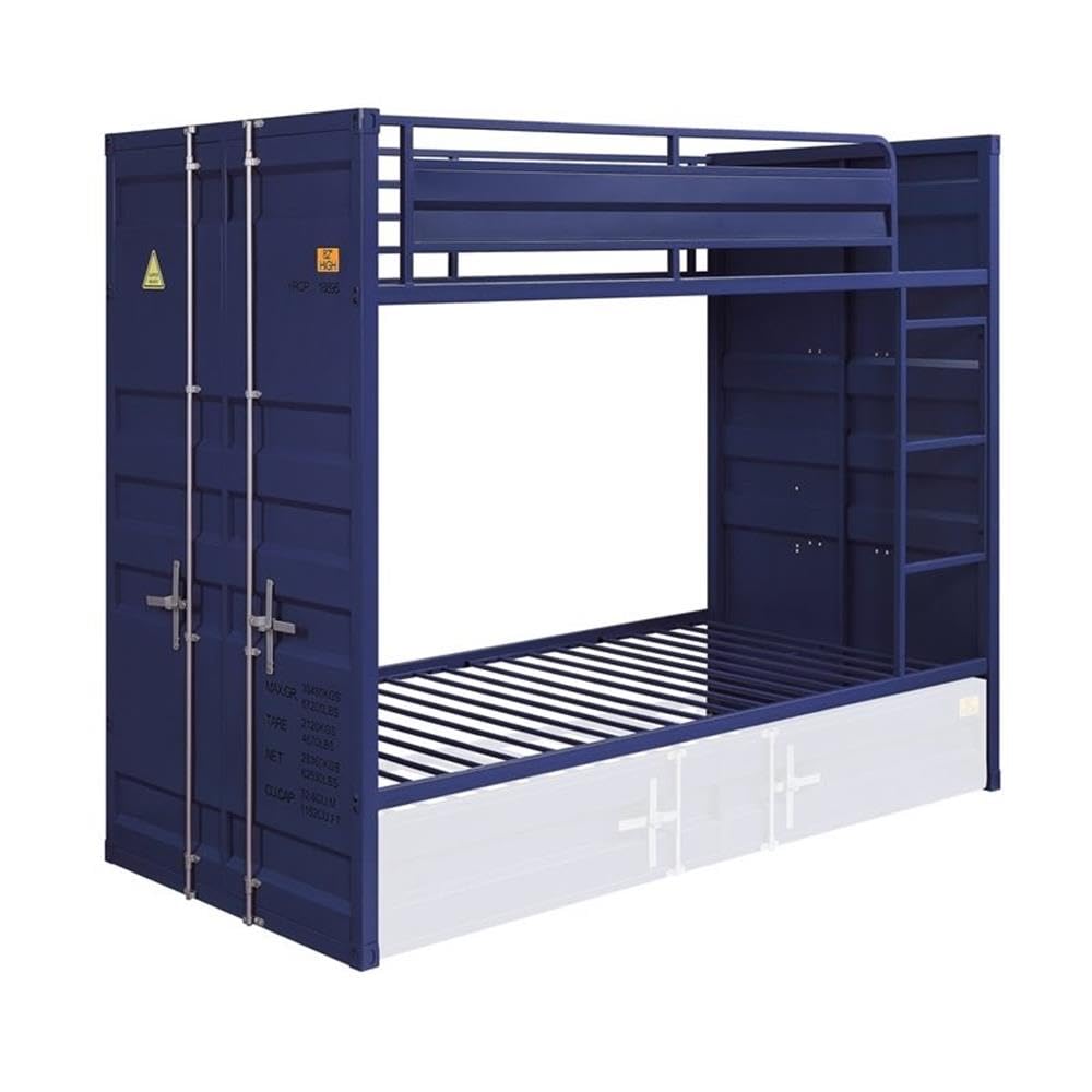 Acme Cargo Twin Over Twin Bunk Bed In Blue