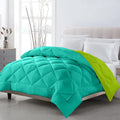 TundwalS Microfiber Reversible Solid Extra Comfort & Soft Comforter||Blanket Single Bed 200 Gsm Sea Green  Parrot Green 1 (Pie