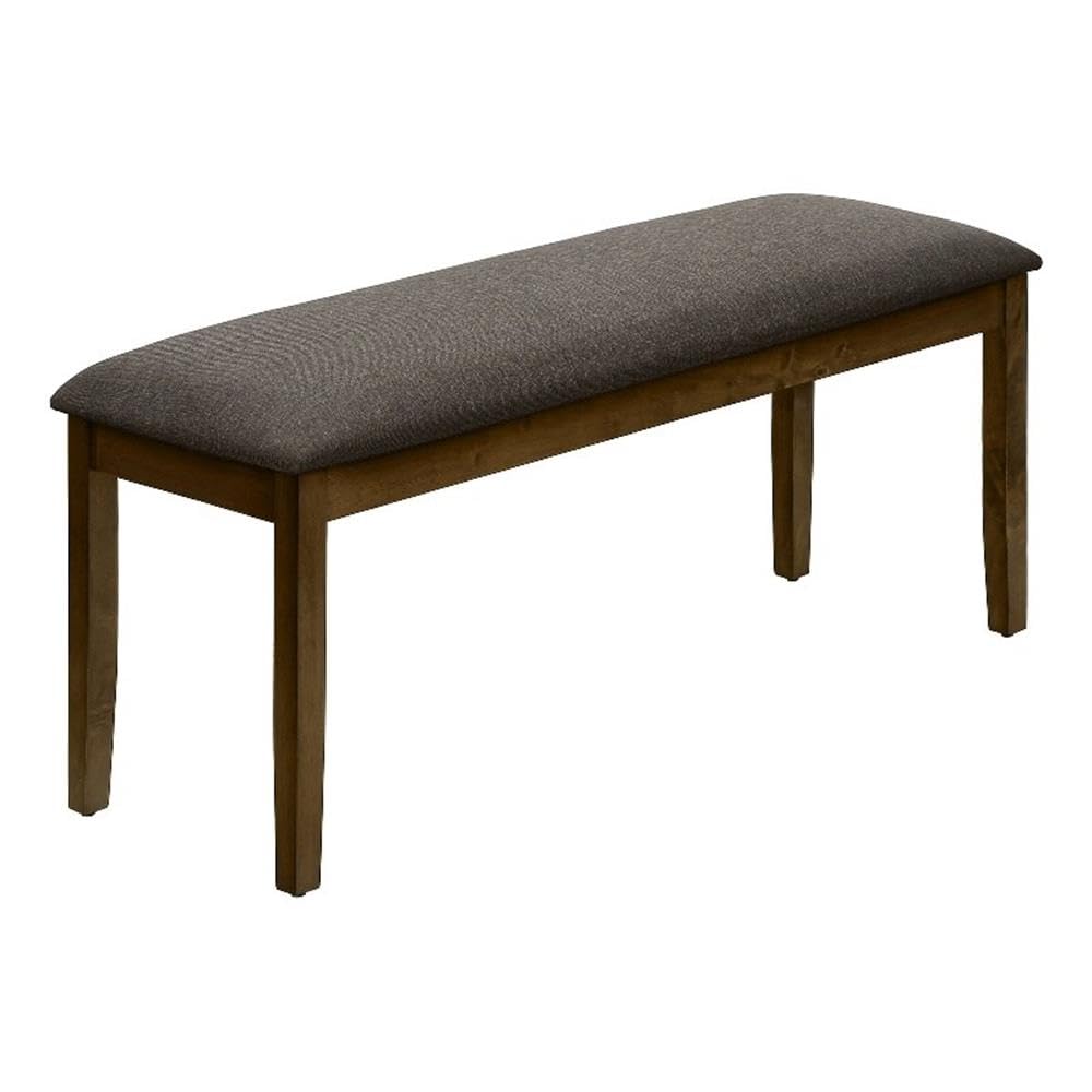 Monarch Specialties I 1397 Bench, 44' Rectangular, Upholstered, Wood, Dining Room