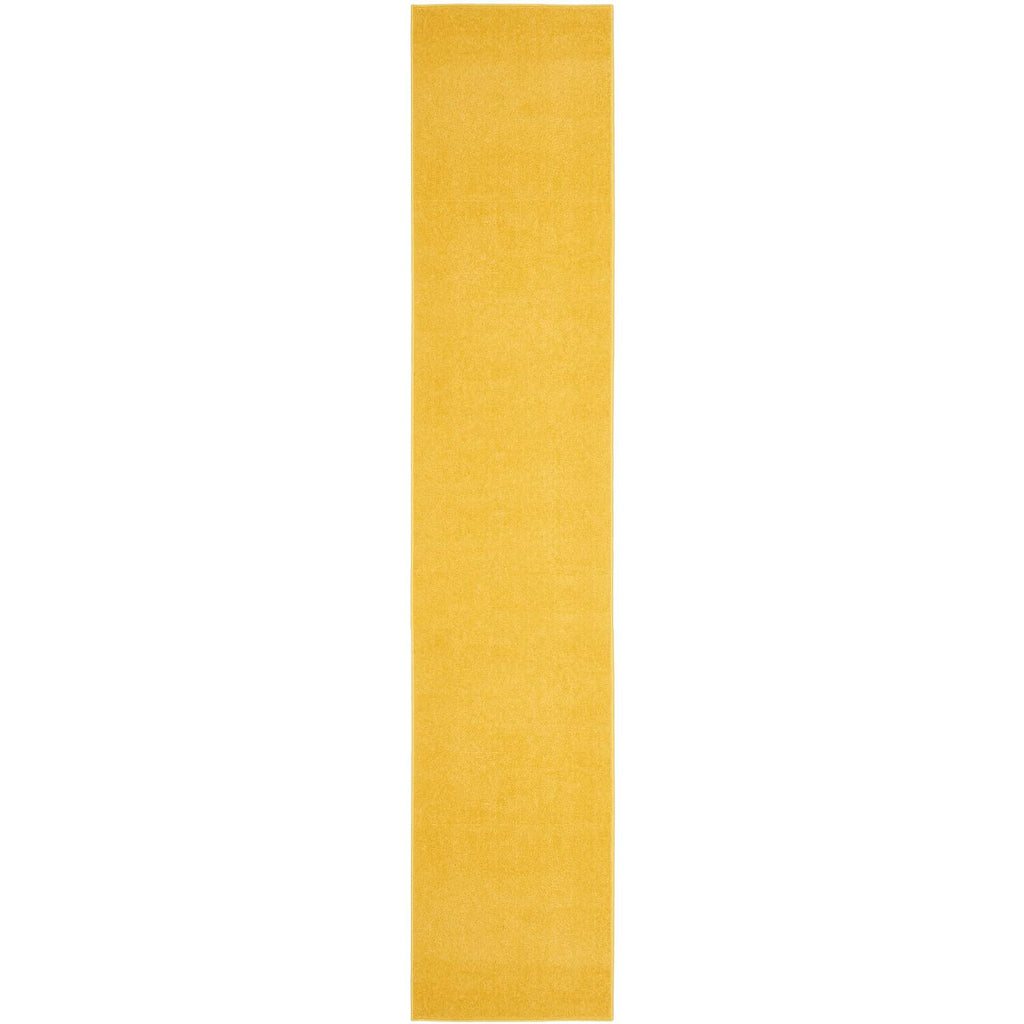 Nourison Essentials Solid Indoor/Outdoor Yellow 2'2' X 20 Area Rug, Easy Cleaning, Non Shedding, Bed Room, Living Room, Dining Room, Deck, Patio, Backyard (2X20)