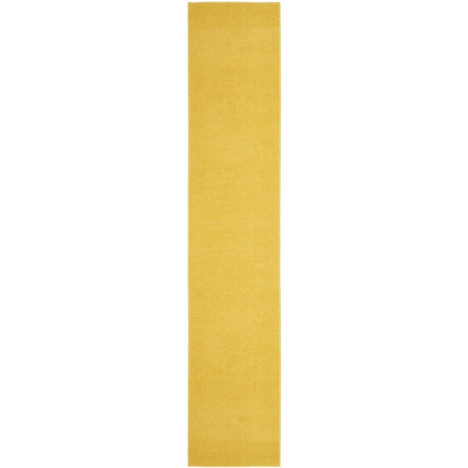 Nourison Essentials Solid Indoor/Outdoor Yellow 2'2' X 20 Area Rug, Easy Cleaning, Non Shedding, Bed Room, Living Room, Dining Room, Deck, Patio, Backyard (2X20)