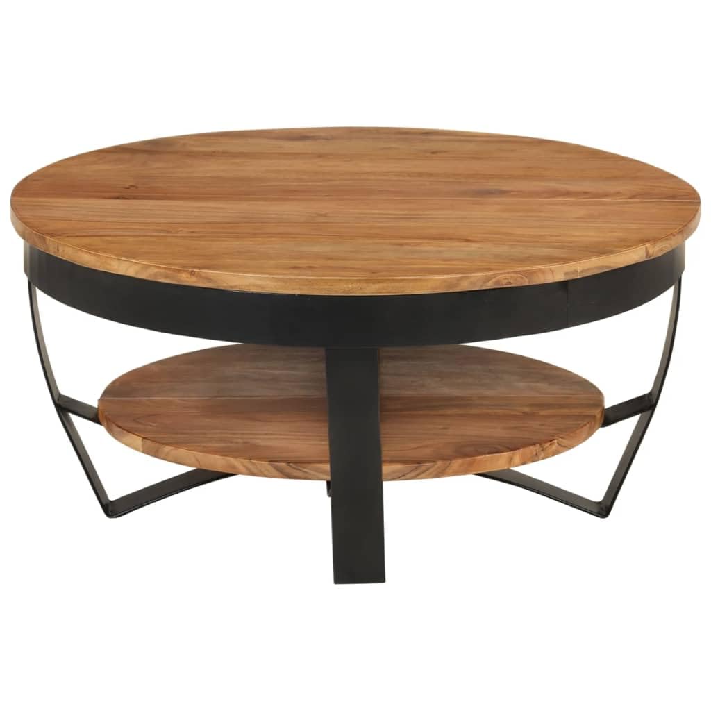 vidaXL Solid Acacia Wood Coffee Table - Thumbnail 5