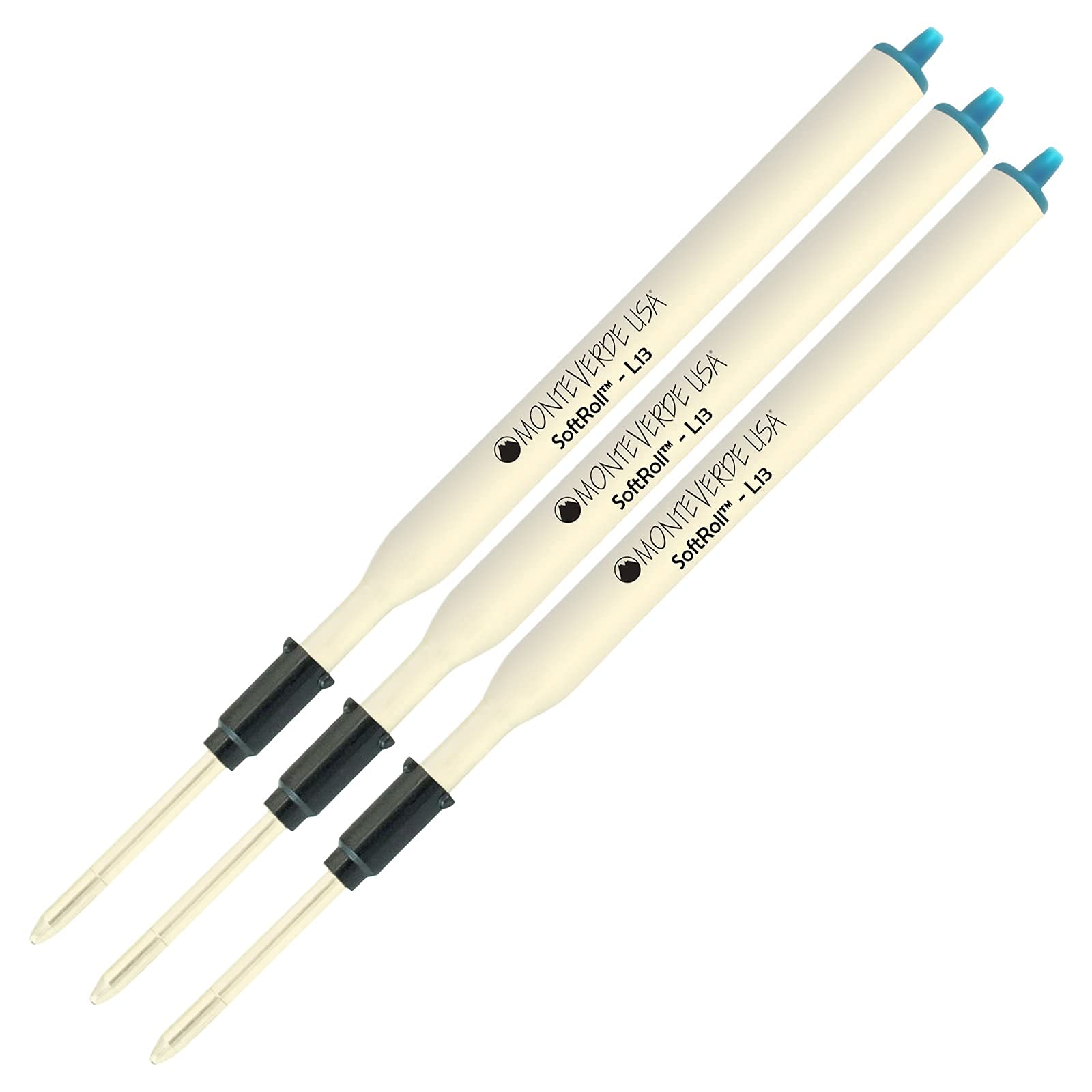 Lanier Combo Pack - 3 Pack - Monteverde Soft Roll Ballpoint L13 Paste Ink Refill Compatible With Most Lamy Style Ballpoint Pens