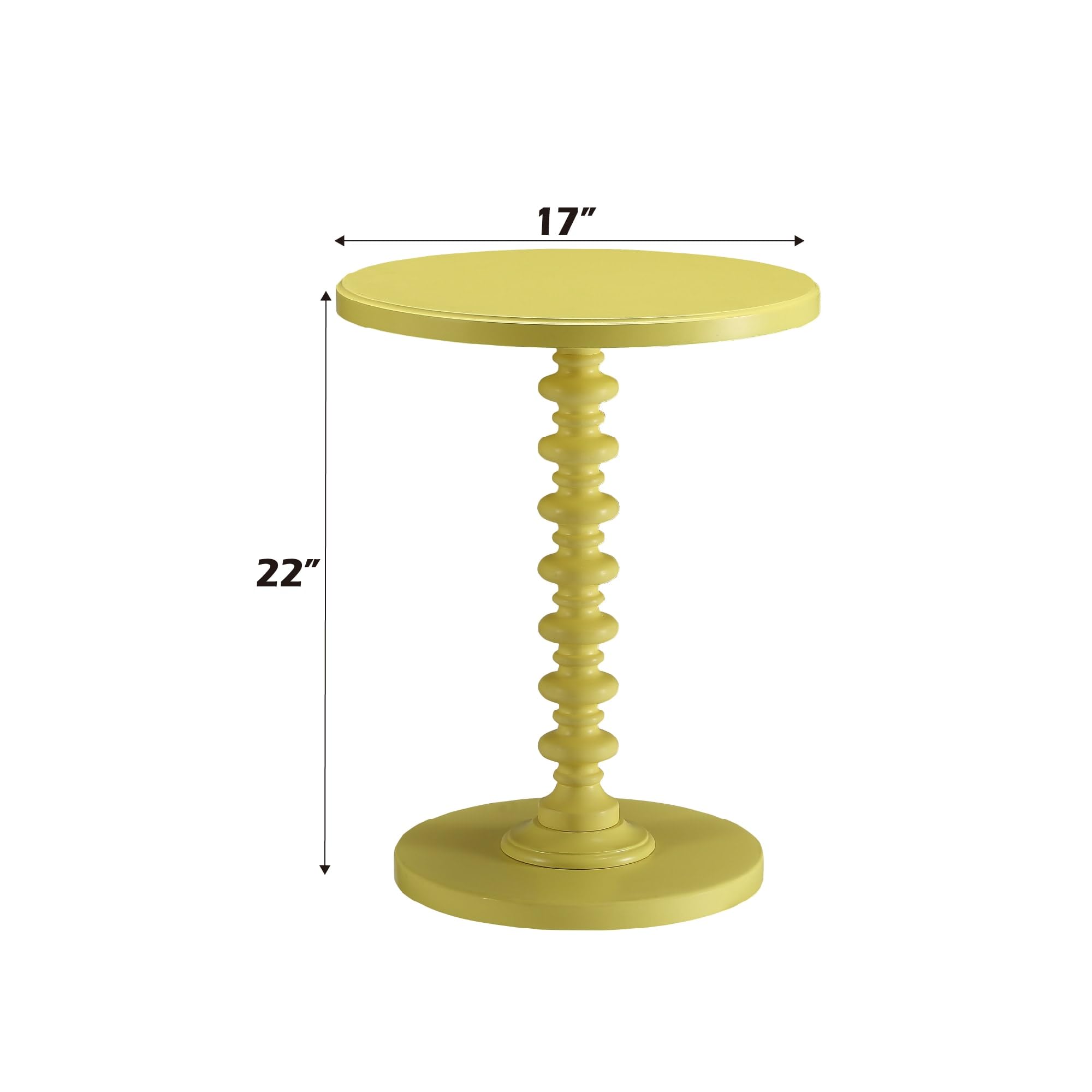 Acme Acton End Table In Yellow