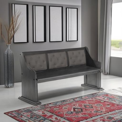 Best Quality Furniture Dining Bench, Gray