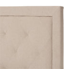 Baxton Studio Paris Modern and Contemporary Beige Linen Upholstered Twin Size Tufting Bed