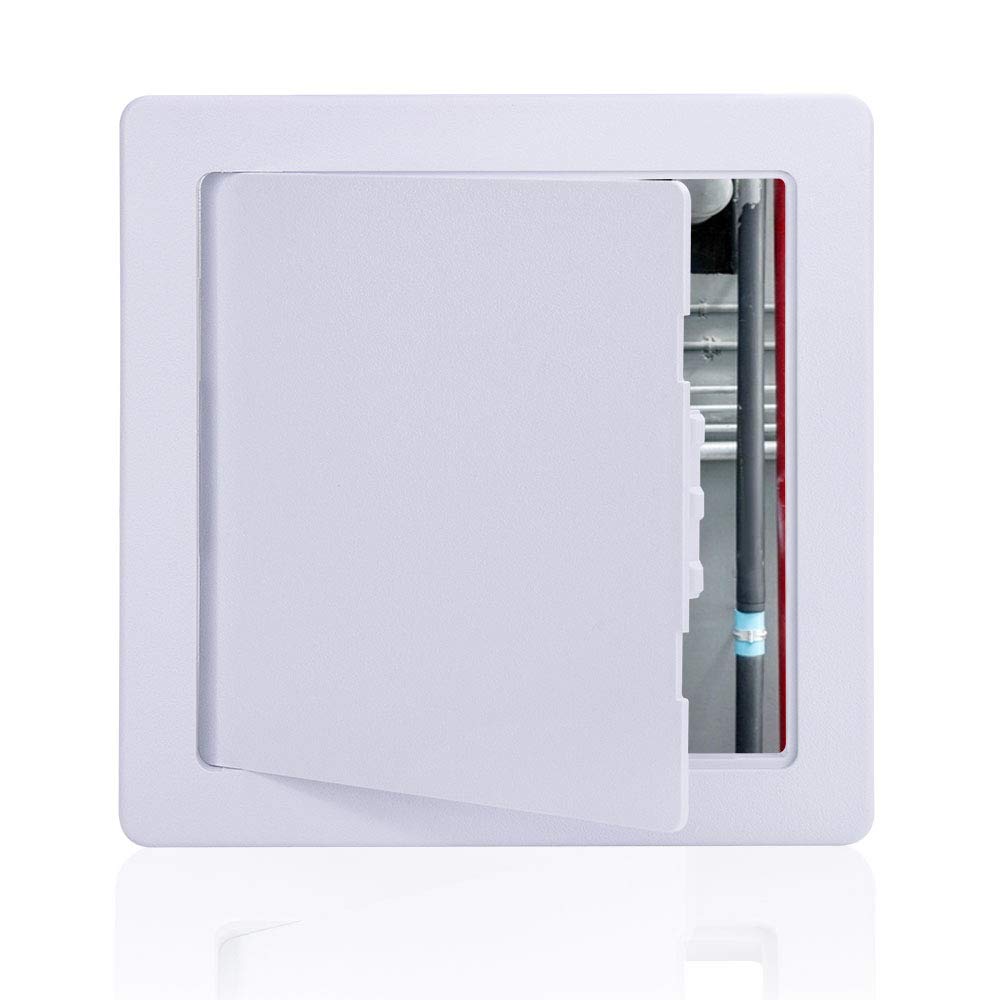 Suteck Plumbing Access Panel For Drywall Ceiling 8 X 8 Inch Reinforced Plastic Wall Access Doors Removable Hinged White