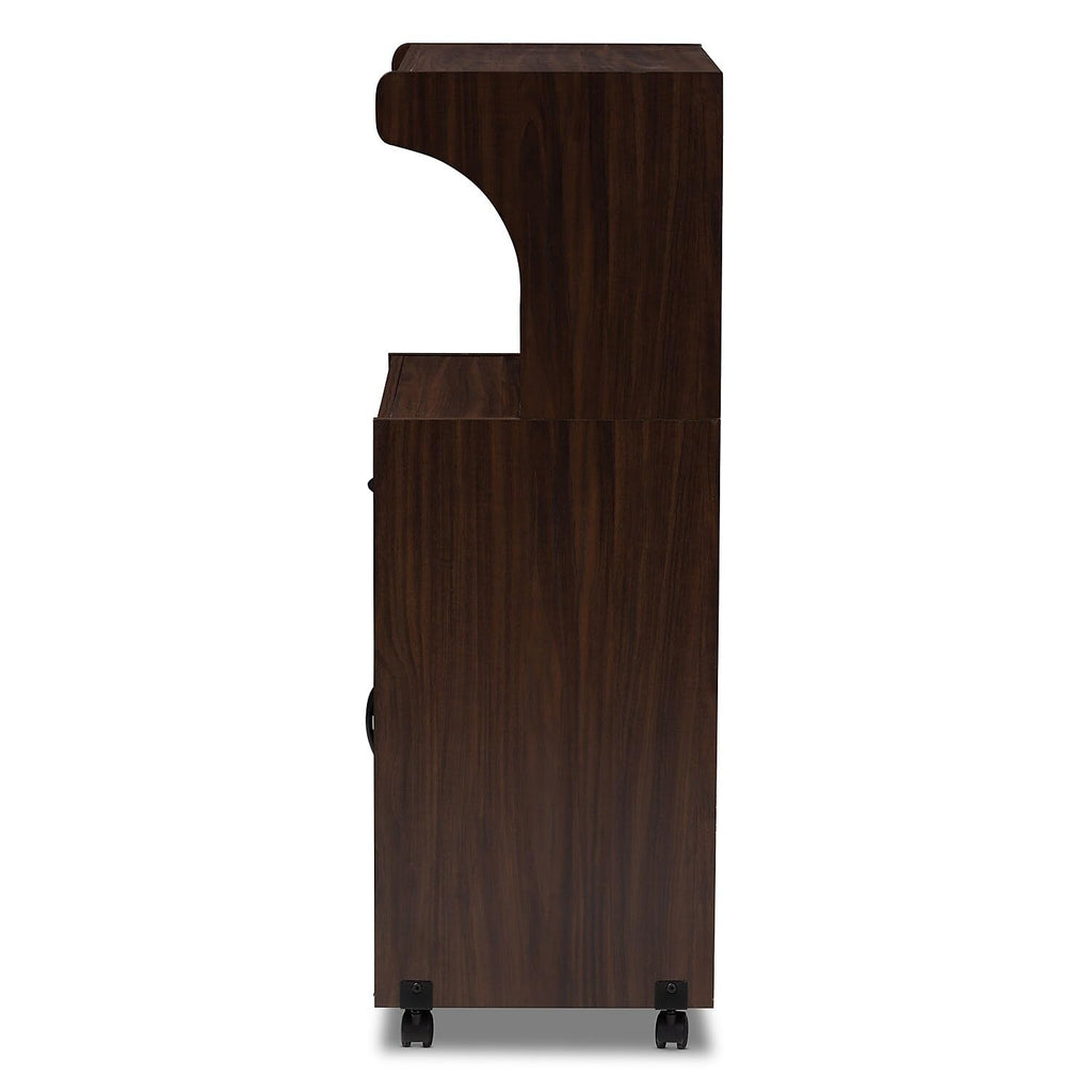 Baxton Studio Tannis 24.02-inch W Kitchen Storage Cabinet, Walnut Brown (147-8315-HiT)