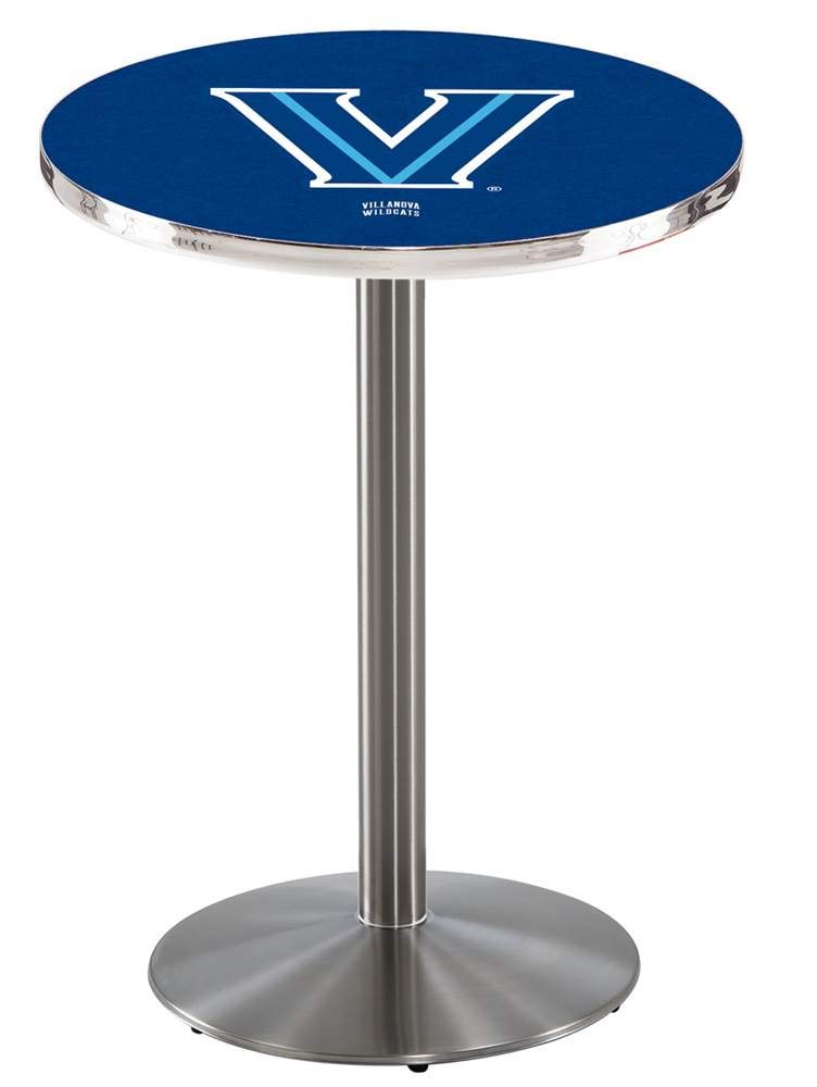 Holland Bar Stool Co. L214-36&quot; Stainless Steel Villanova Pub Table with 36&quot; Dia. top