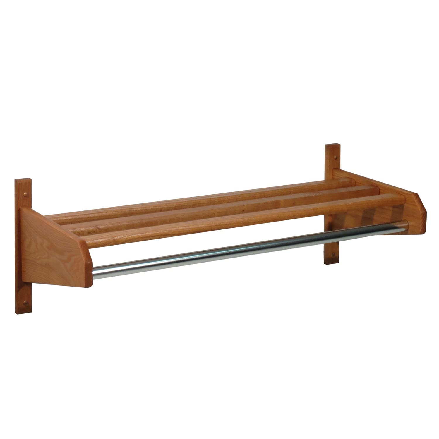 Wooden Mallet 38-Inch Coat And Hat Rack, Medium Oak