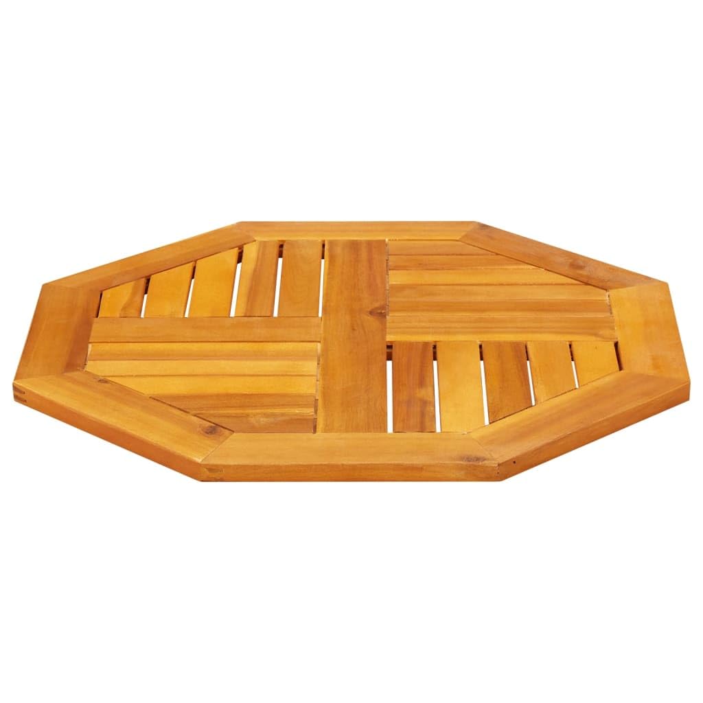 Octagonal Solid Acacia Wood Table Top - Thumbnail 5