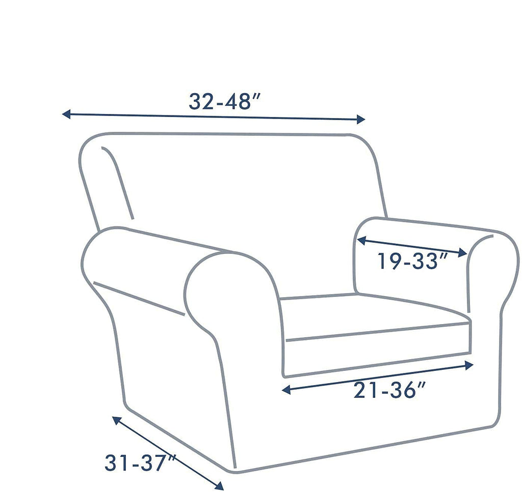 Hoobuy Printed Sofa Cover Stretch Couch Covers Patterned Slipcovers For Armchair Grey And Brown 15#(Armchair)