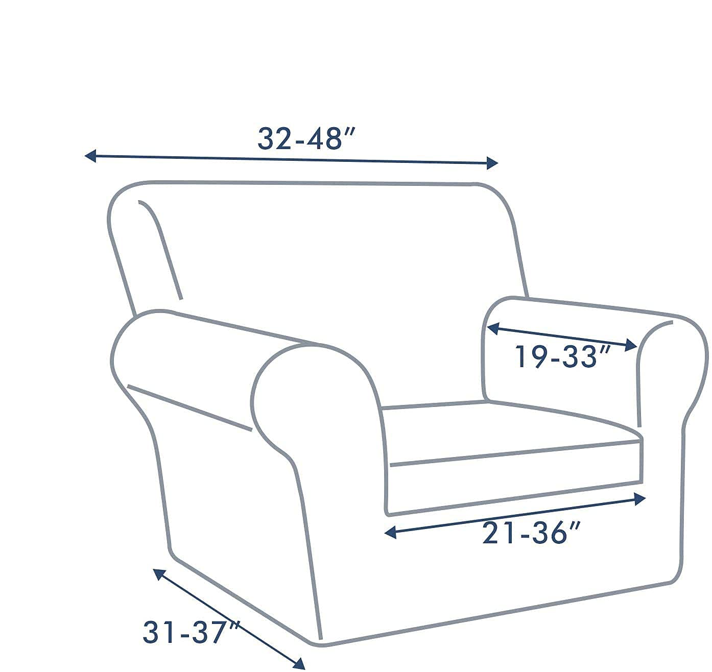 Hoobuy Printed Sofa Cover Stretch Couch Covers Patterned Slipcovers For Armchair Grey And Brown 15#(Armchair)